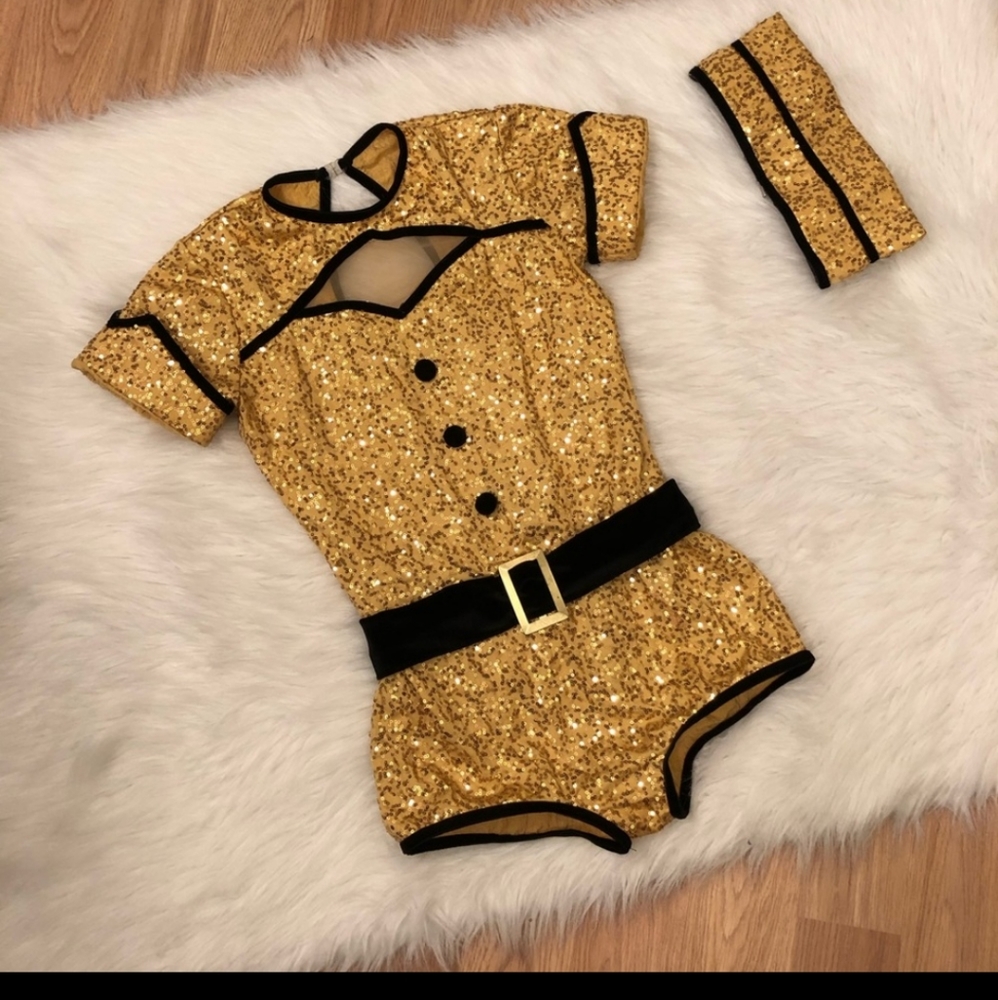 Gold Halloween or Holiday Costume Dance Costume